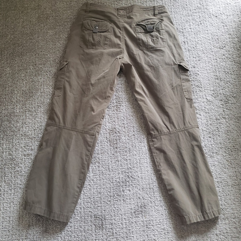 Kuhl Roll Up Convertible Cargo Pants Hiking Travel Outdoor Olive Green Size 10 - Picture 11 of 13